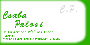 csaba palosi business card